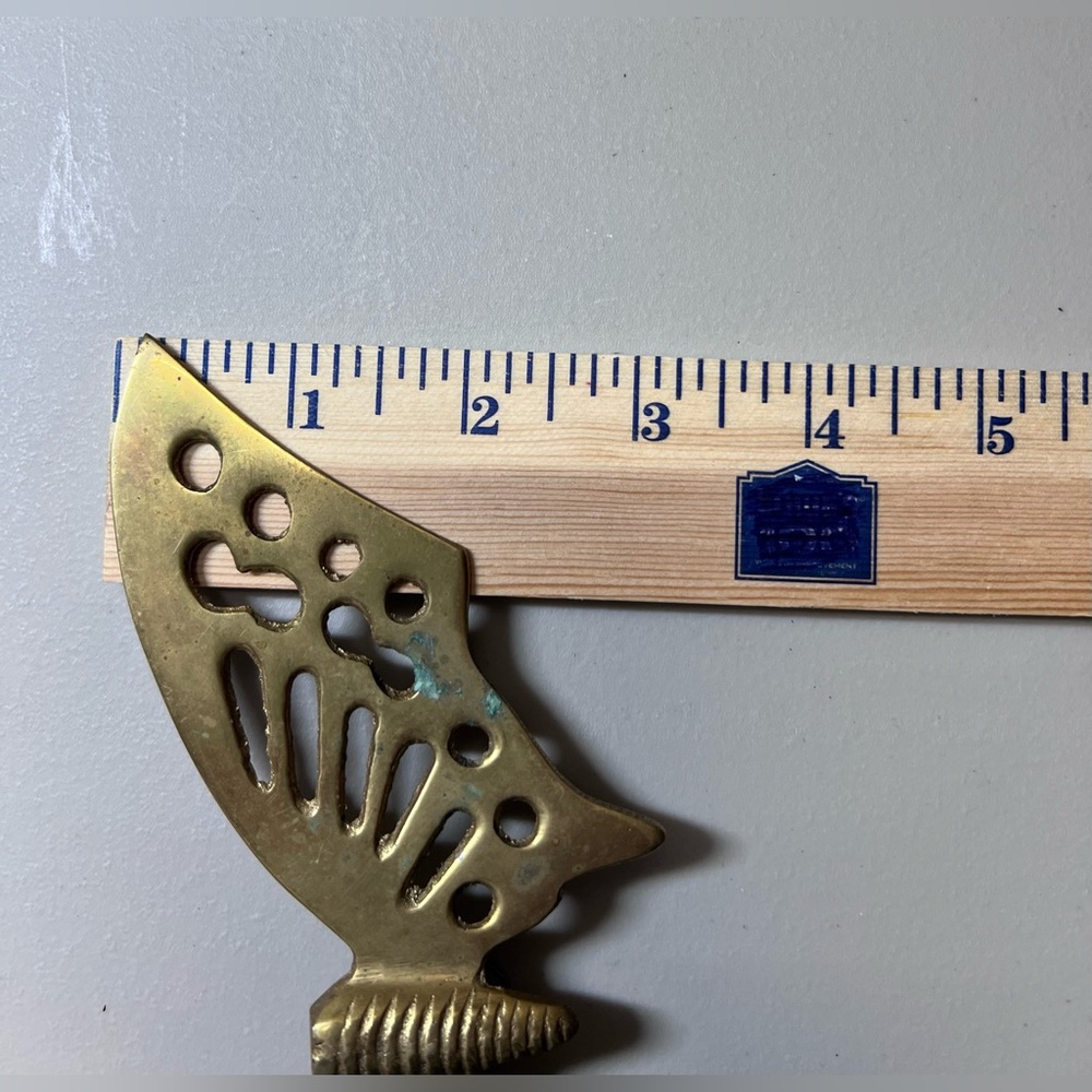 Vtg MCM Brass Butterfly Wall Hanging Decor Mid Century Modern Boho 8” - Picture 7 of 8